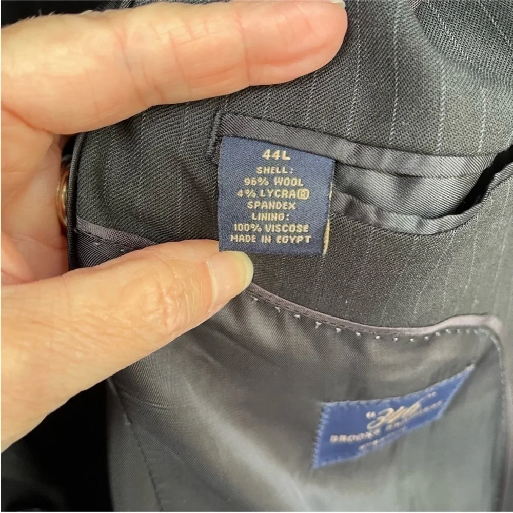 Brooks Brothers Wool Sport Coat Gray Pinstripe 44L